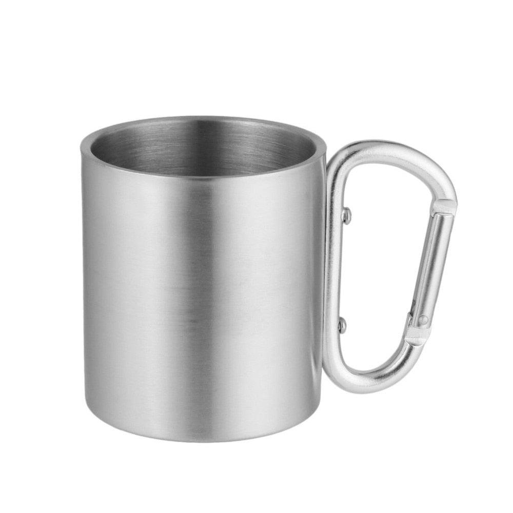 Outdoor Mug With Carabiner Hand Grip