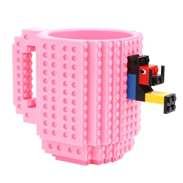 tazza lego compatibile con mattoncini costruzioni built on bricks mug 350 ml